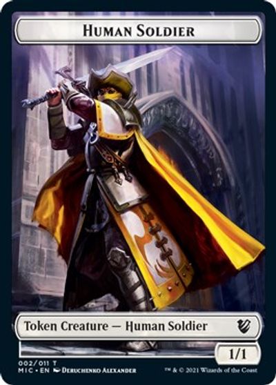 Eldrazi Spawn // Human Soldier Double-Sided Token [Innistrad: Midnight Hunt Commander Tokens] | Total Play