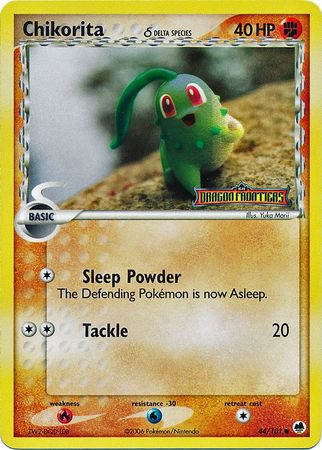 Chikorita (44/101) (Delta Species) (Stamped) [EX: Dragon Frontiers] | Total Play