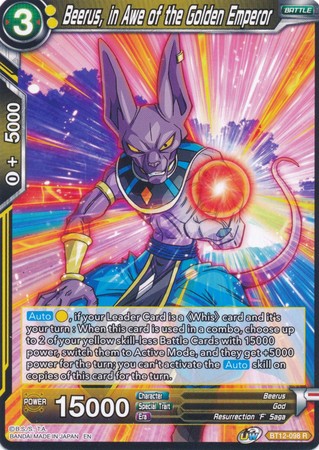 Beerus, in Awe of the Golden Emperor (BT12-098) [Vicious Rejuvenation] | Total Play