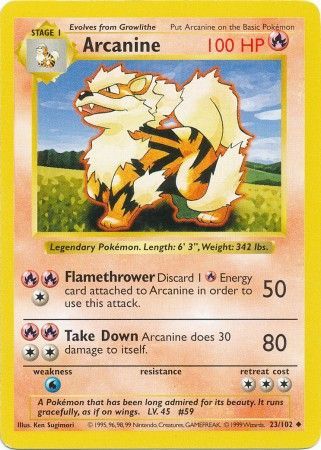 Arcanine (23/102) [Base Set Shadowless Unlimited] | Total Play