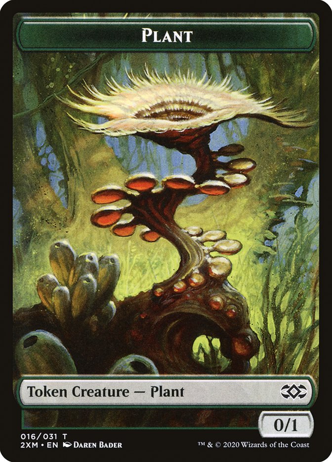 Elf Warrior // Plant Double-Sided Token [Double Masters Tokens] | Total Play
