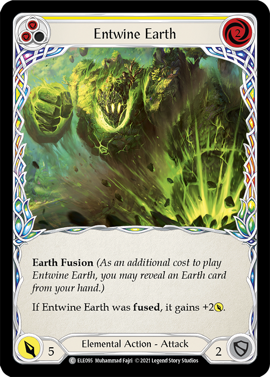 Entwine Earth (Yellow) [ELE095] (Tales of Aria)  1st Edition Rainbow Foil | Total Play