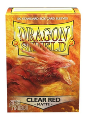 Dragon Shield: Standard 100ct Sleeves - Clear Red (Matte) | Total Play