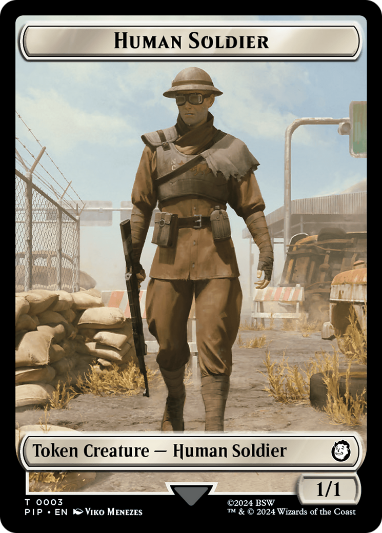 Food (0014) // Human Soldier Double-Sided Token [Fallout Tokens] | Total Play