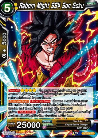 Reborn Might SS4 Son Goku (Starter Deck - The Crimson Saiyan) (SD5-04) [Colossal Warfare] | Total Play