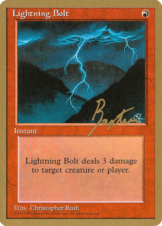 Lightning Bolt (George Baxter) [Pro Tour Collector Set] | Total Play