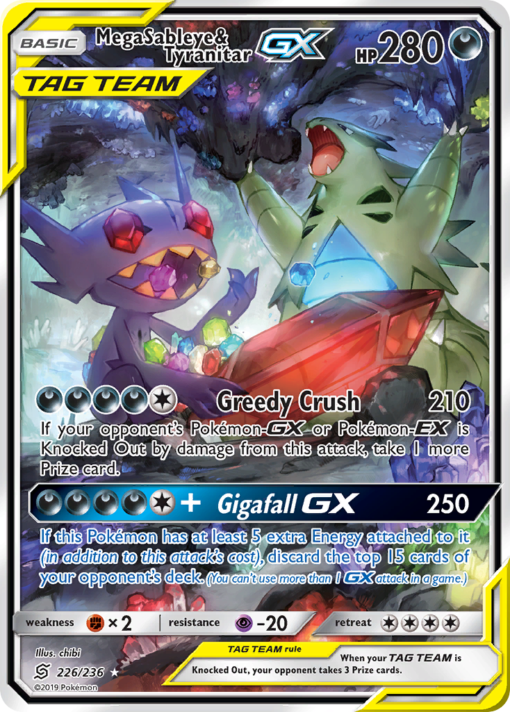 Mega Sableye & Tyranitar GX (226/236) [Sun & Moon: Unified Minds] | Total Play