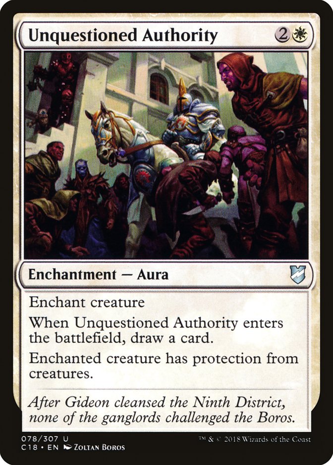Unquestioned Authority [Commander 2018] | Total Play