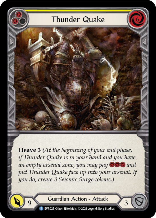 Thunder Quake (Yellow) [EVR025] (Everfest)  1st Edition Rainbow Foil | Total Play