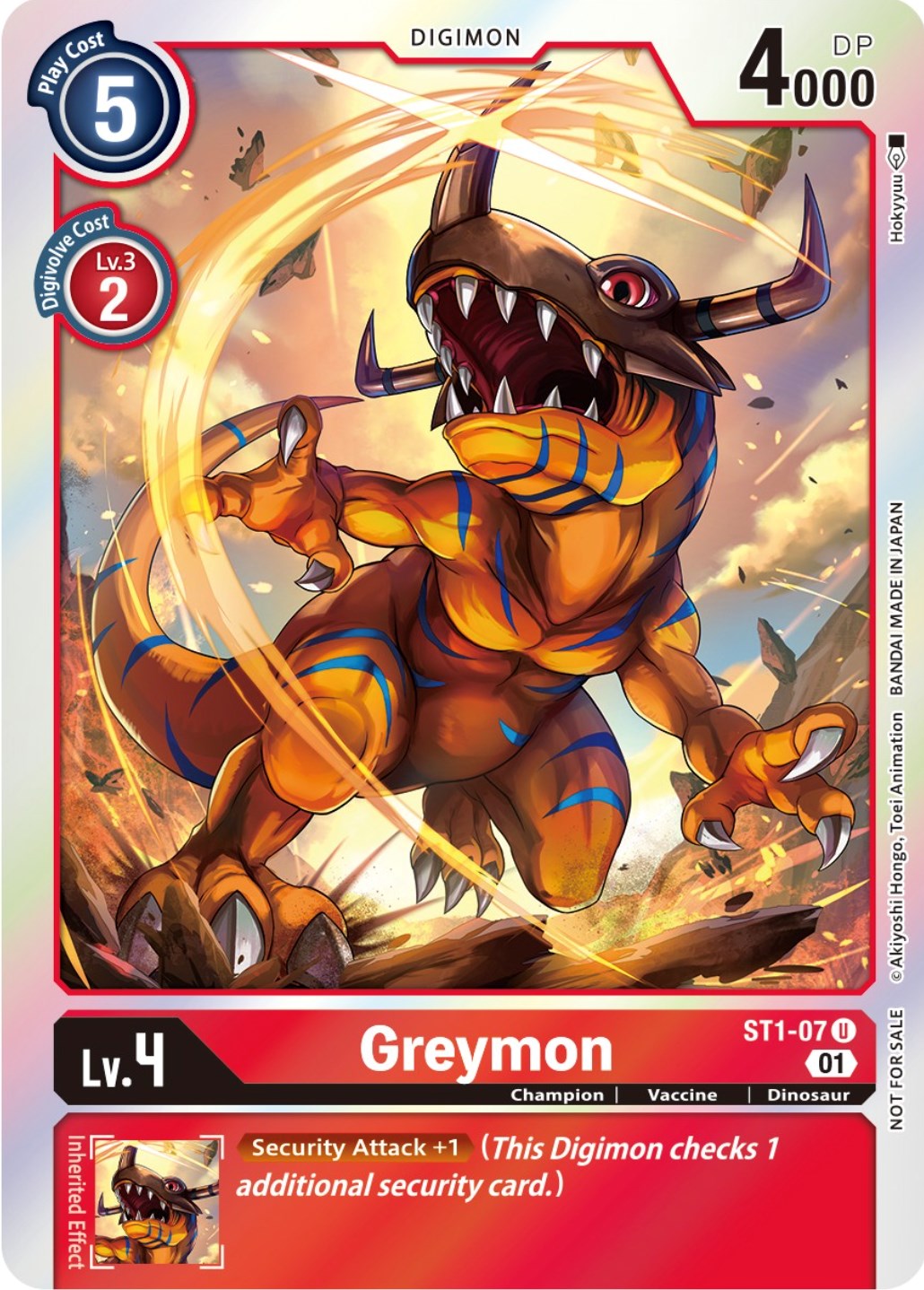 Greymon [ST1-07] (ST-11 Special Entry Pack) [Starter Deck: Gaia Red Promos] | Total Play