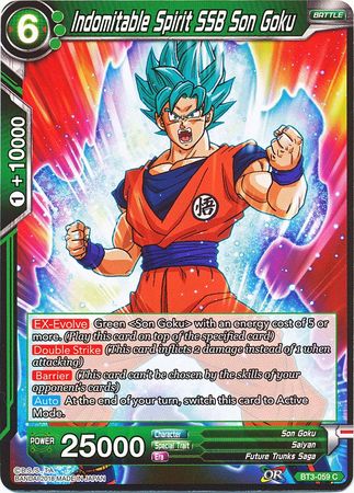 Indomitable Spirit SSB Son Goku (BT3-059) [Cross Worlds] | Total Play