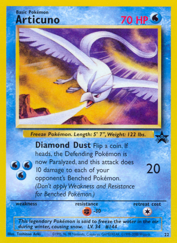 Articuno (22) [Wizards of the Coast: Black Star Promos] | Total Play