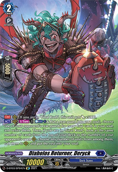 Diabolos Returner, Deryck (D-BT03/SP04EN) [Advance of Intertwined Stars] | Total Play