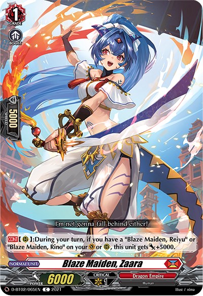 Blaze Maiden, Zaara (D-BT02/065EN) [A Brush with the Legends] | Total Play