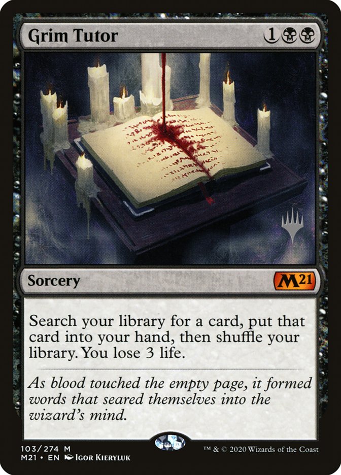 Grim Tutor (Promo Pack) [Core Set 2021 Promos] | Total Play