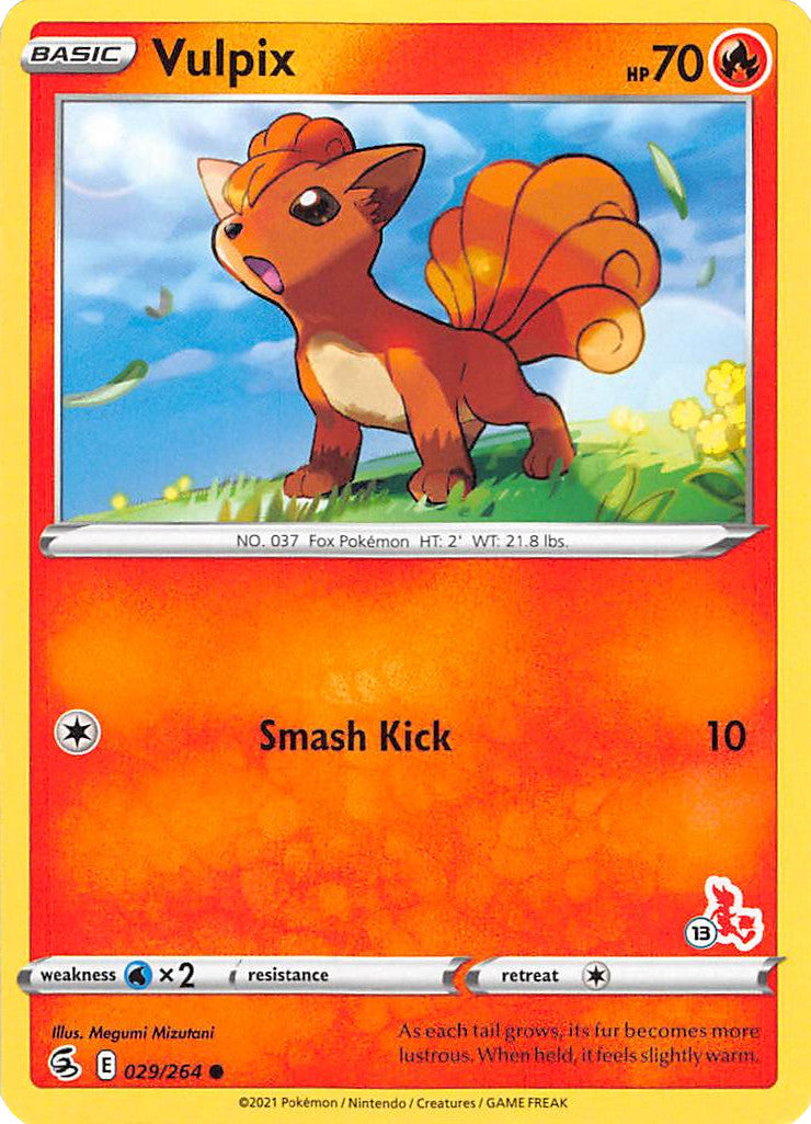 Vulpix (029/264) (Cinderace Stamp #13) [Battle Academy 2022] | Total Play