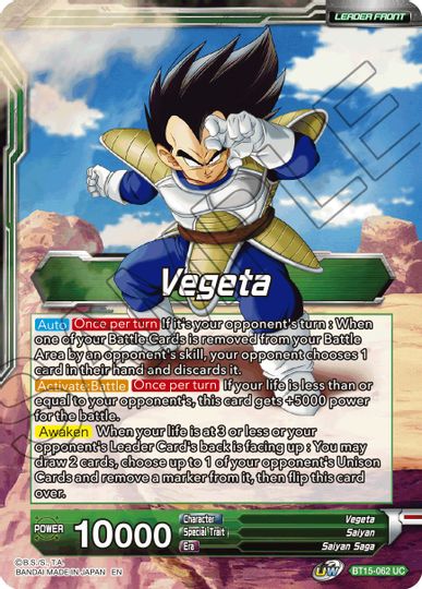 Vegeta // Vegeta, Destined Confrontation (BT15-062) [Saiyan Showdown Prerelease Promos] | Total Play