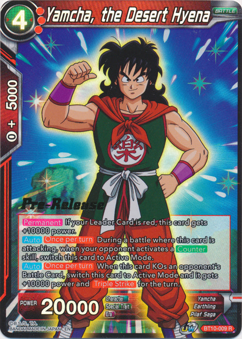 Yamcha, the Desert Hyena (BT10-009) [Rise of the Unison Warrior Prerelease Promos] | Total Play