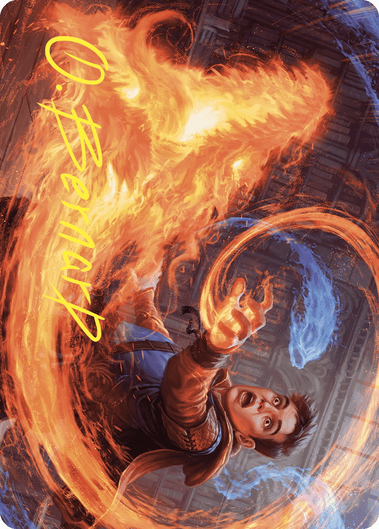 Frantic Firebolt Art Card (Gold-Stamped Signature) [Wilds of Eldraine Art Series] | Total Play
