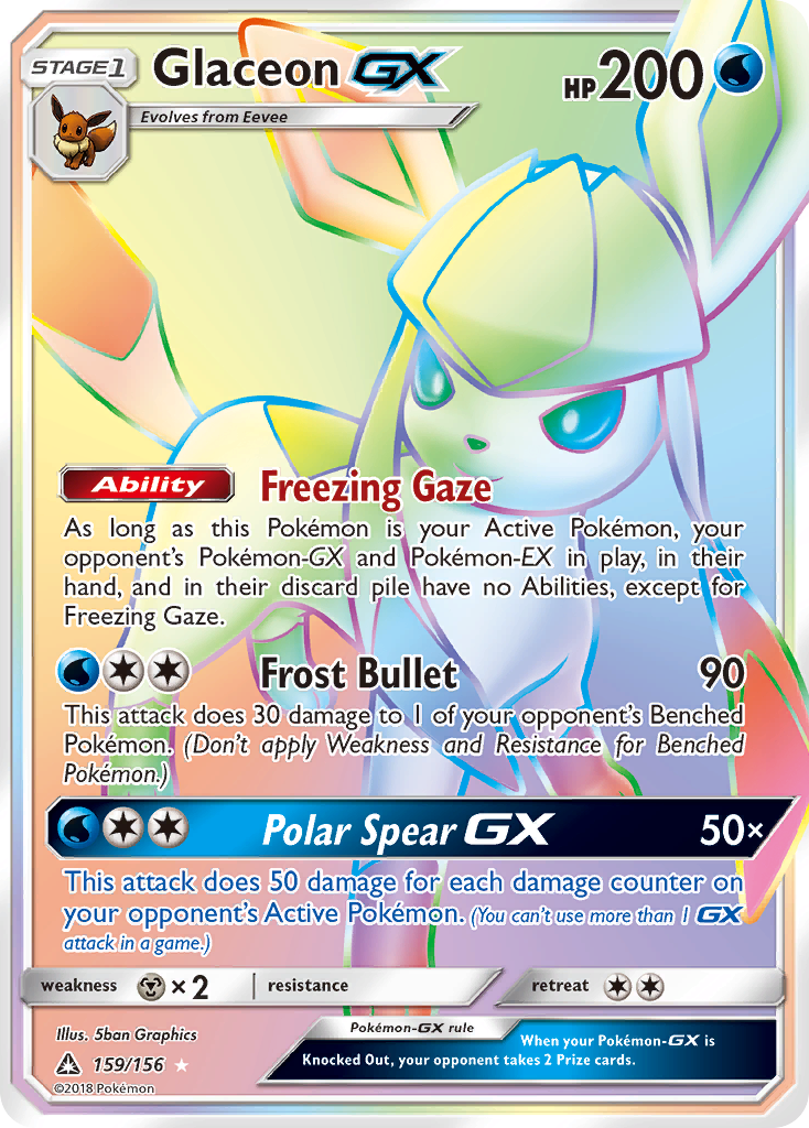 Glaceon GX (159/156) [Sun & Moon: Ultra Prism] | Total Play