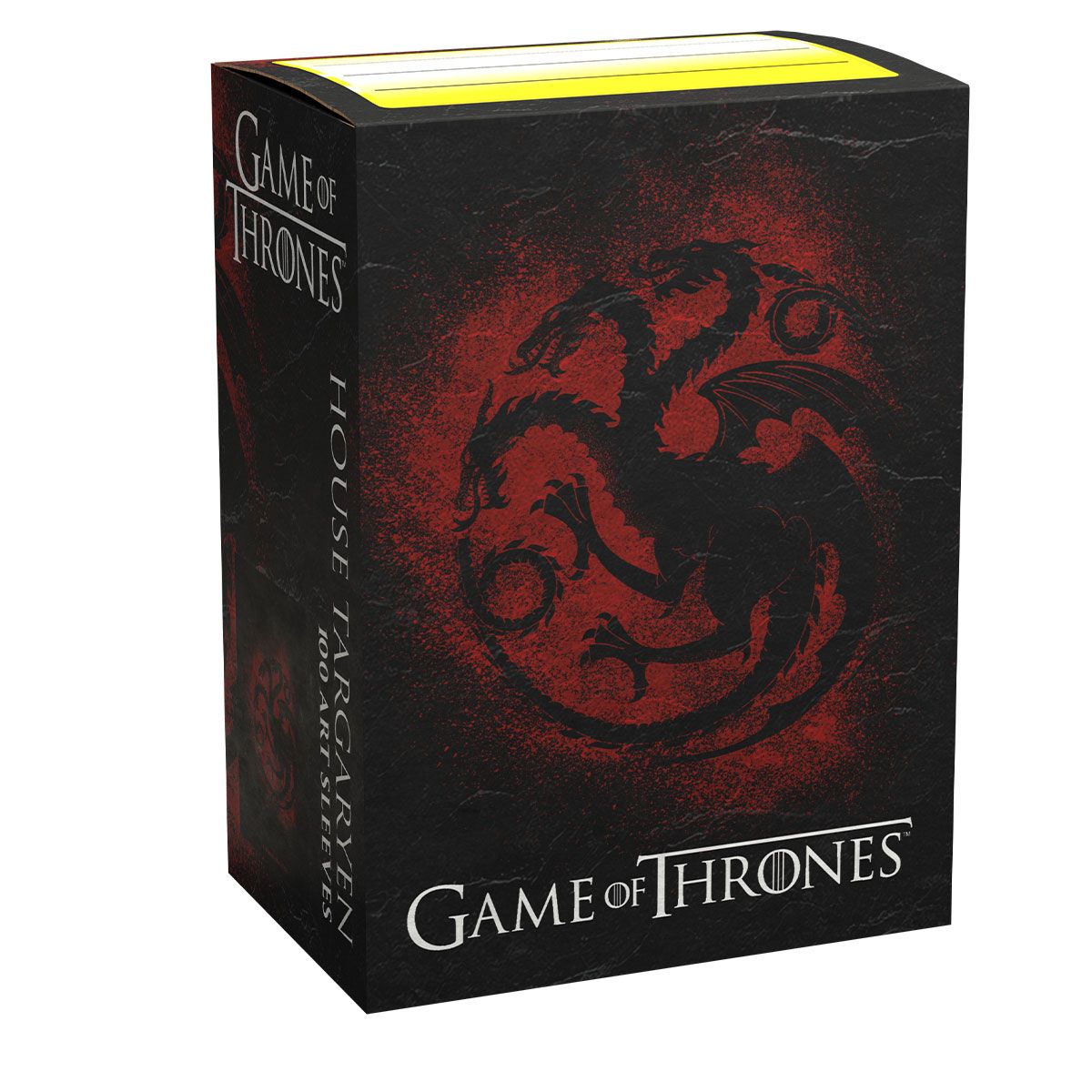 Dragon Shield: Standard 100ct Brushed Art Sleeves - Game of Thrones (House Targaryen) | Total Play