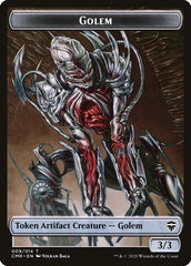 Golem // Zombie Double-Sided Token [Commander Legends Tokens] | Total Play