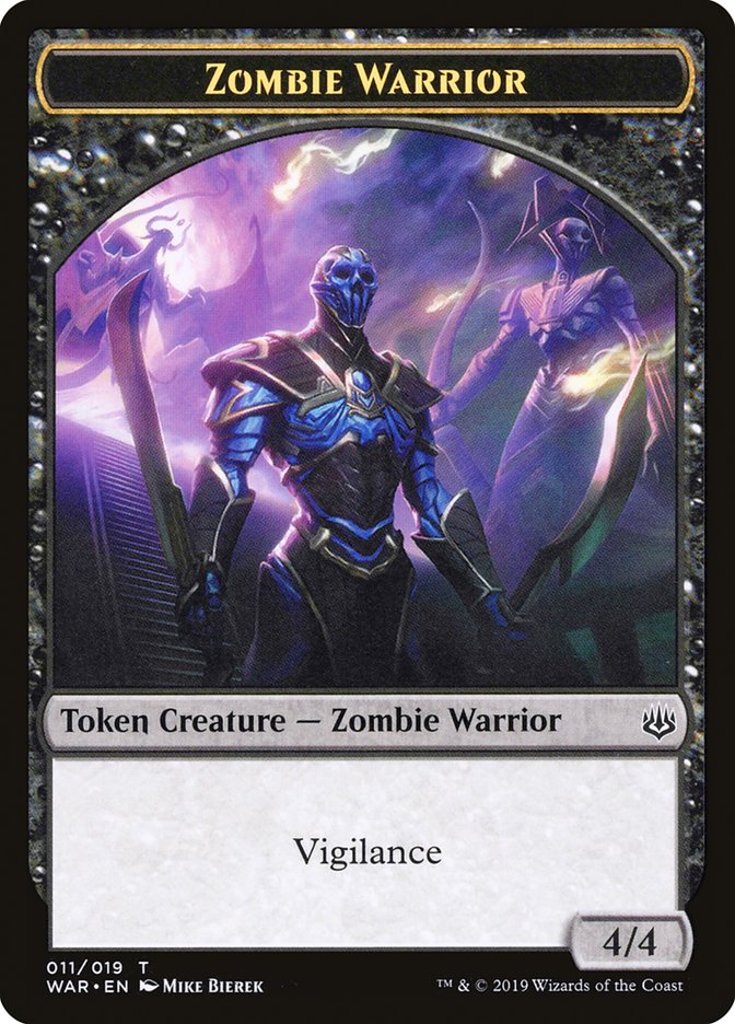 Zombie Warrior Token [War of the Spark Tokens] | Total Play
