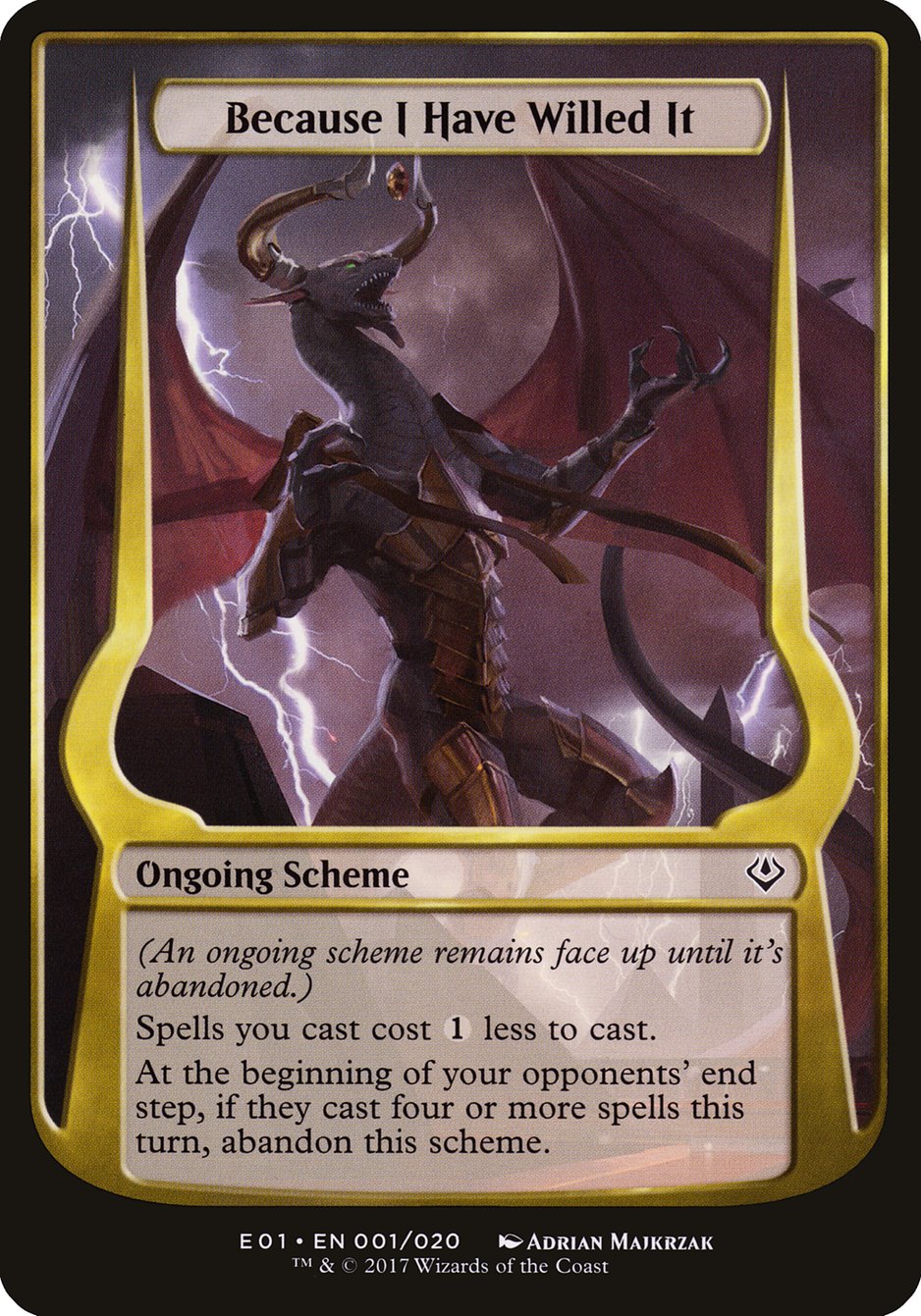 Because I Have Willed It (Schemes) [Archenemy: Nicol Bolas Schemes] | Total Play