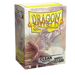 Dragon Shield: Standard 100ct Sleeves - Clear (Non-Glare Matte) | Total Play