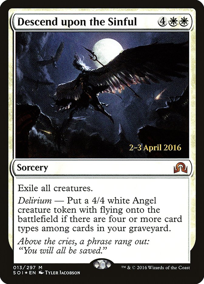 Descend upon the Sinful [Shadows over Innistrad Prerelease Promos] | Total Play