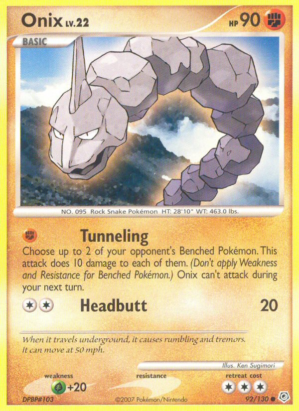 Onix (92/130) [Diamond & Pearl: Base Set] | Total Play