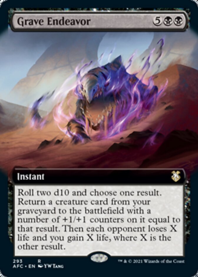 Grave Endeavor (Extended Art) [Dungeons & Dragons: Adventures in the Forgotten Realms Commander] | Total Play