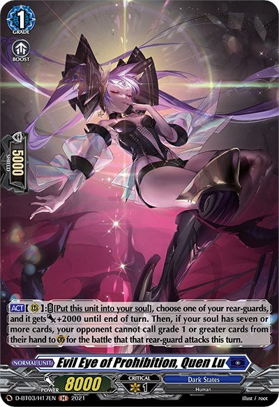 Evil Eye of Prohibition, Quen Lu (D-BT03/H17EN) [Advance of Intertwined Stars] | Total Play