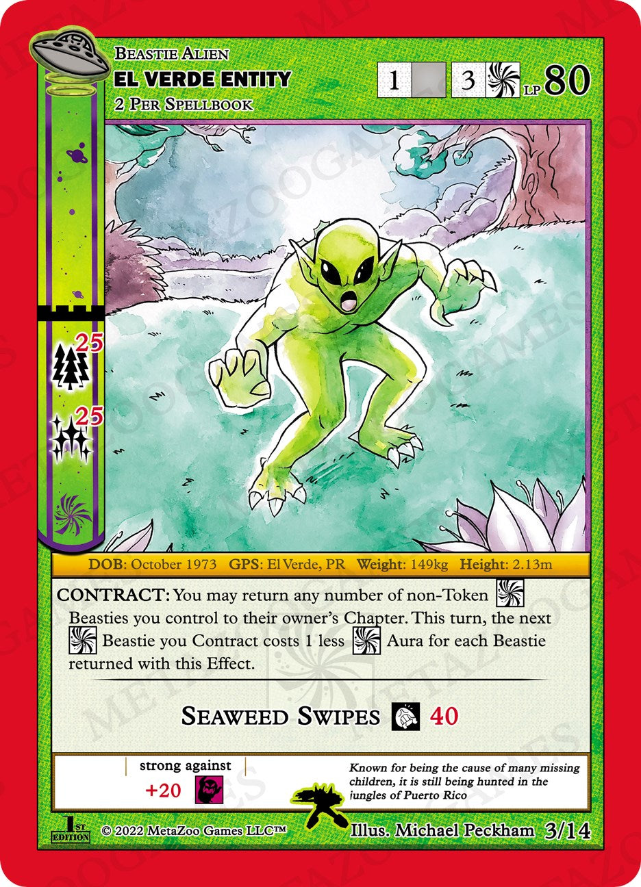 El Verde Entity [Cryptid Nation: UFO First Edition Tribal Theme Decks] | Total Play
