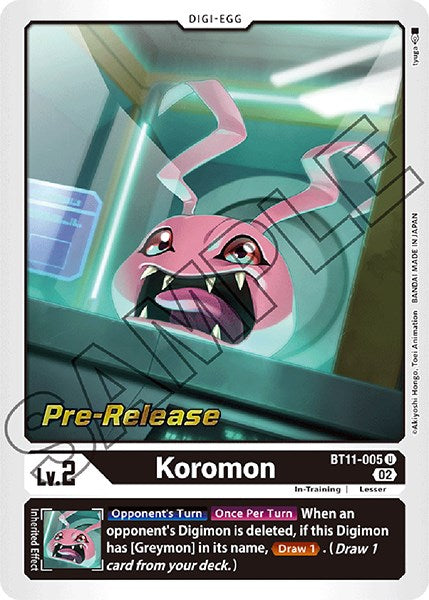 Koromon [BT11-005] [Dimensional Phase Pre-Release Promos] | Total Play