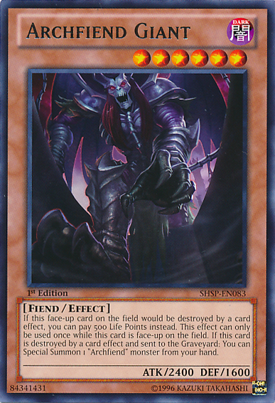 Archfiend Giant [SHSP-EN083] Rare | Total Play