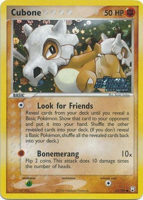 Cubone (51/109) (Stamped) [EX: Team Rocket Returns] | Total Play