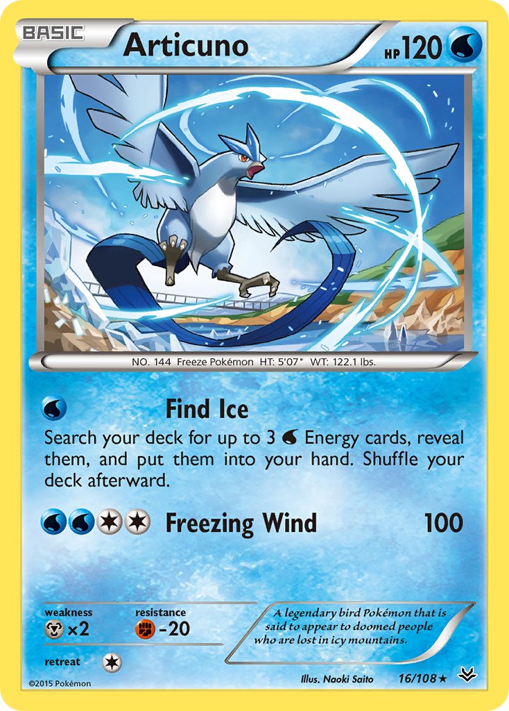 Articuno (16/108) (Theme Deck Exclusive) [XY: Roaring Skies] | Total Play