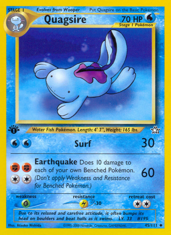 Quagsire (45/111) [Neo Genesis 1st Edition] | Total Play