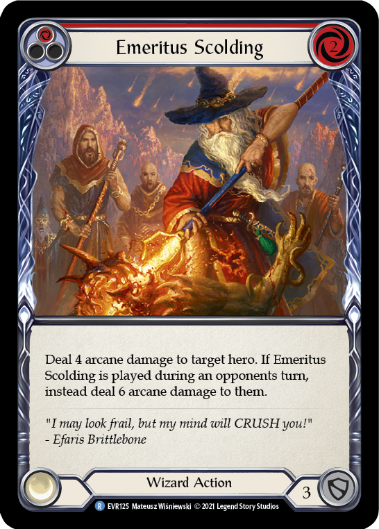 Emeritus Scolding (Red) [EVR125] (Everfest)  1st Edition Rainbow Foil | Total Play