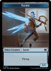 Faerie // Saproling Double-Sided Token [Wilds of Eldraine Commander Tokens] | Total Play