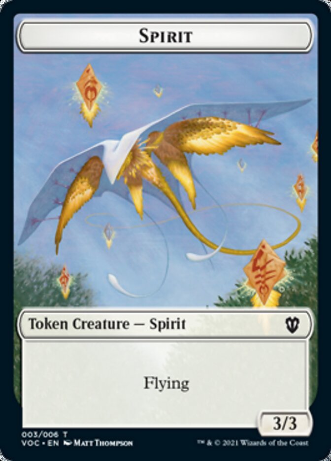 Spirit (003) // Thopter Double-Sided Token [Innistrad: Crimson Vow Commander Tokens] | Total Play