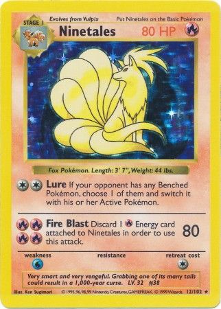 Ninetales (12/102) [Base Set Shadowless Unlimited] | Total Play