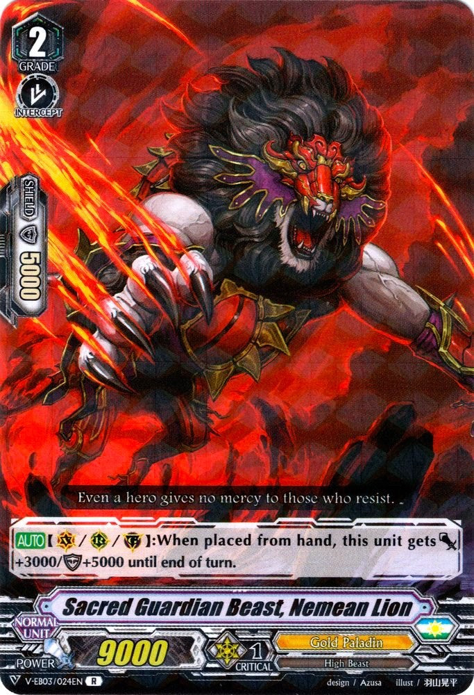 Sacred Guardian Beast, Nemean Lion (V-EB03/024EN) [ULTRARARE MIRACLE COLLECTION] | Total Play