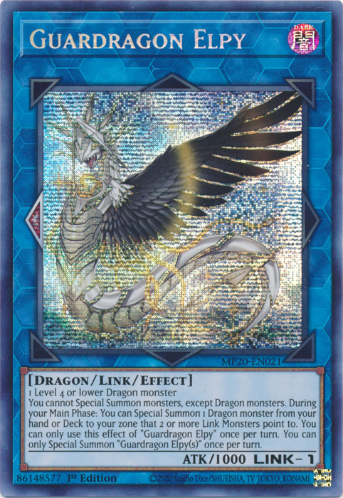 Guardragon Elpy [MP20-EN021] Prismatic Secret Rare | Total Play