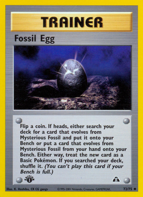 Fossil Egg (72/75) [Neo Discovery 1st Edition] | Total Play