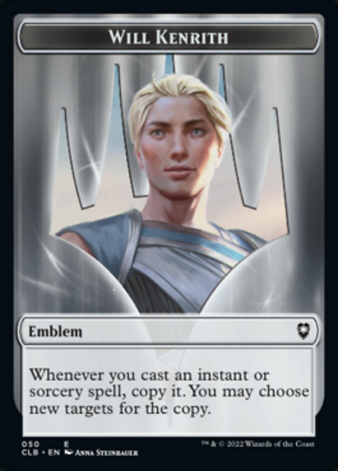 Will Kenrith Emblem // Copy Double-Sided Token [Commander Legends: Battle for Baldur's Gate Tokens] | Total Play