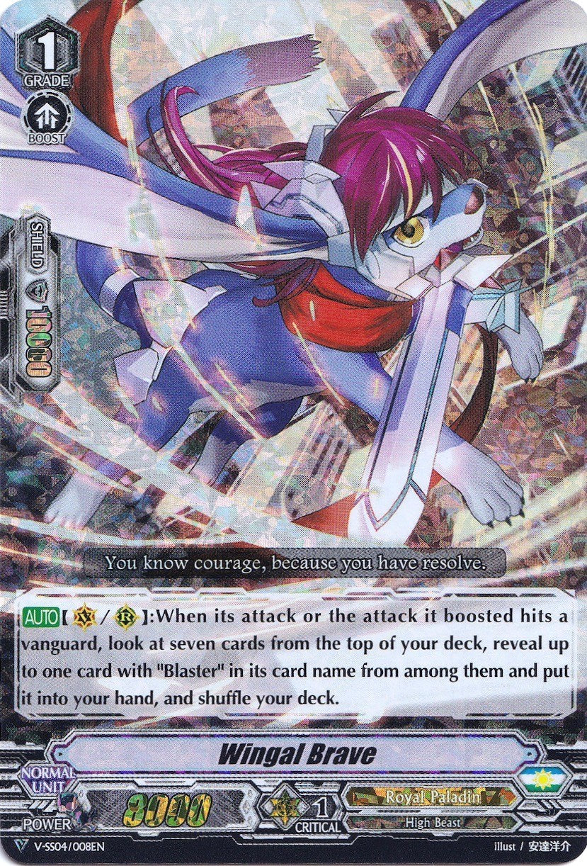 Wingal Brave (Parallel Foil) (V-SS04/008EN) [Majesty Lord Blaster] | Total Play