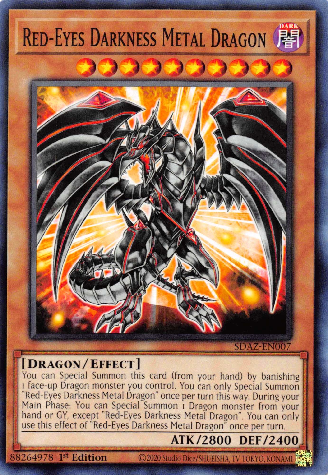 Red-Eyes Darkness Metal Dragon [SDAZ-EN007] Common | Total Play