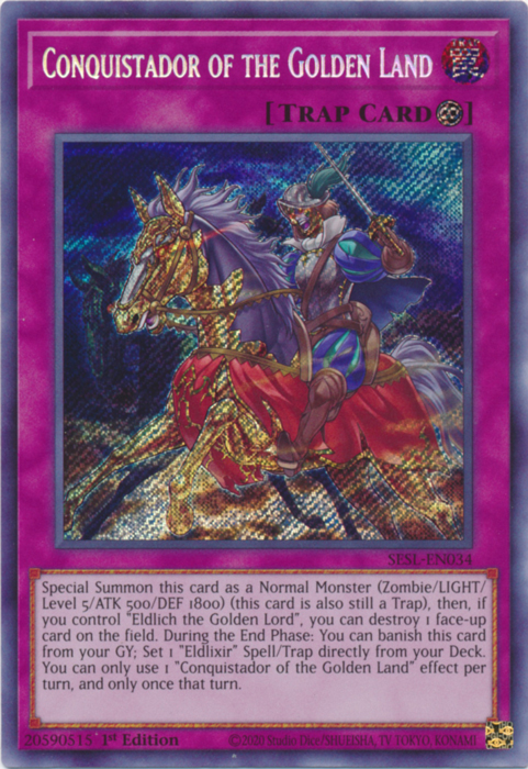 Conquistador of the Golden Land [SESL-EN034] Secret Rare | Total Play